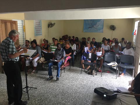 Larry teaching in Cuba